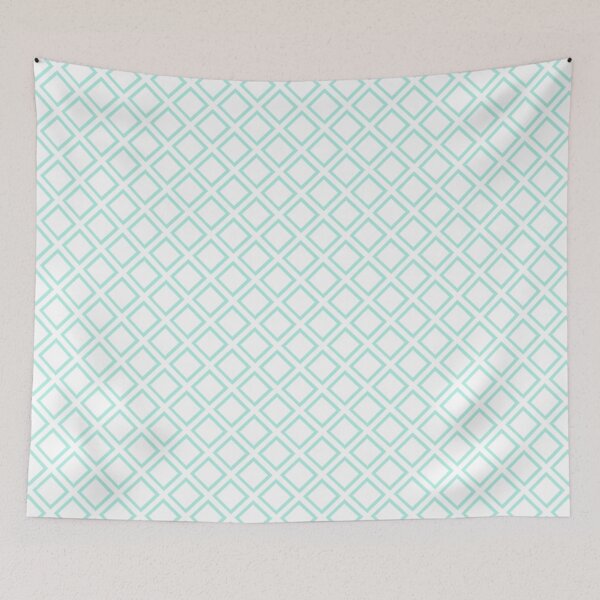 Item preview, Blue diamond shapes on white designed and sold by tetibright.