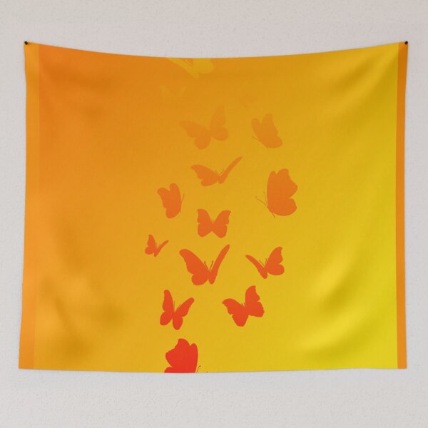 Item preview, Orange sunrise butterflies design  designed and sold by MystixJack.