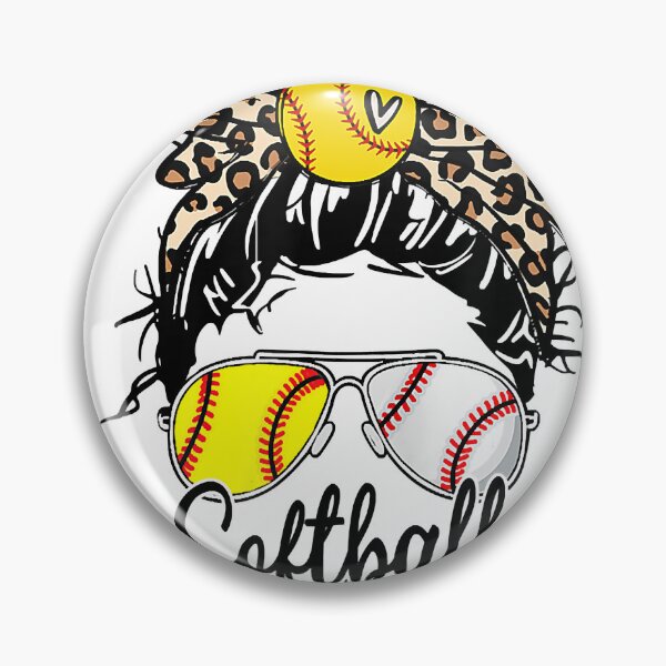 Item preview, Softball Mom Messy Bun Leopard Glasses Bandana Mother's Day designed and sold by SethFrancis37.