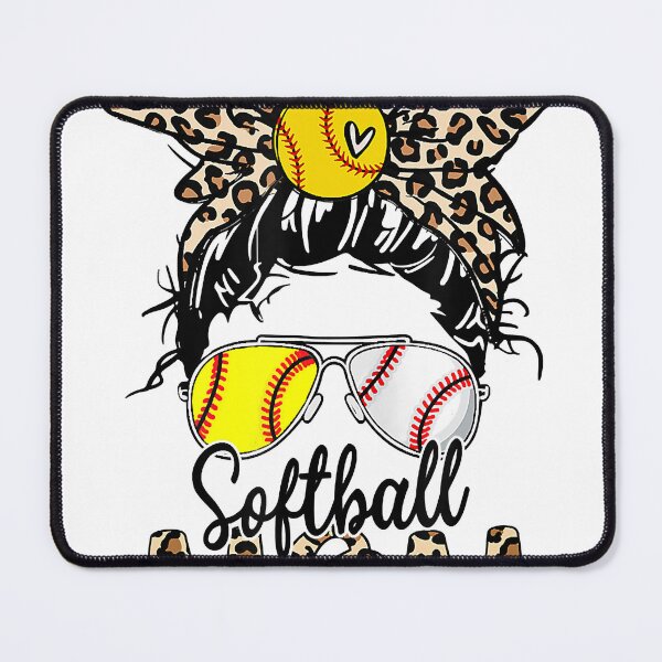 Item preview, Softball Mom Messy Bun Leopard Glasses Bandana Mother's Day designed and sold by SethFrancis37.