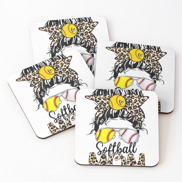 Item preview, Softball Mom Messy Bun Leopard Glasses Bandana Mother's Day designed and sold by SethFrancis37.