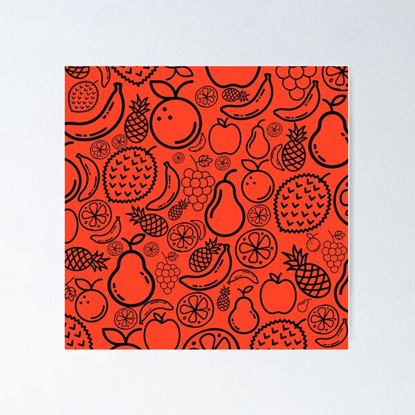Item preview, Fruits Doodle D designed and sold by danfreeze.