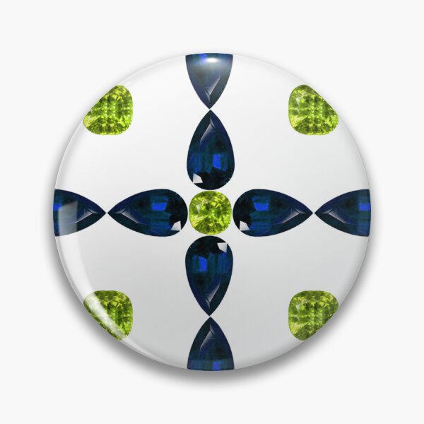 Item preview, Sapphire Citrine Gemstone Art Blue Yellow designed and sold by DigitalGemArt.