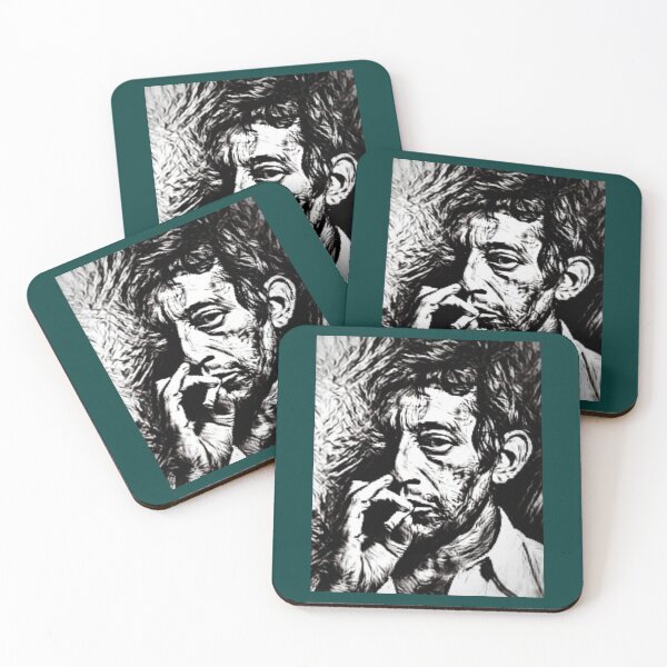 Item preview, Serge Gainsbourg Noirs Ne Dessin Blanc  graphique designed and sold by ComingHomeStore.