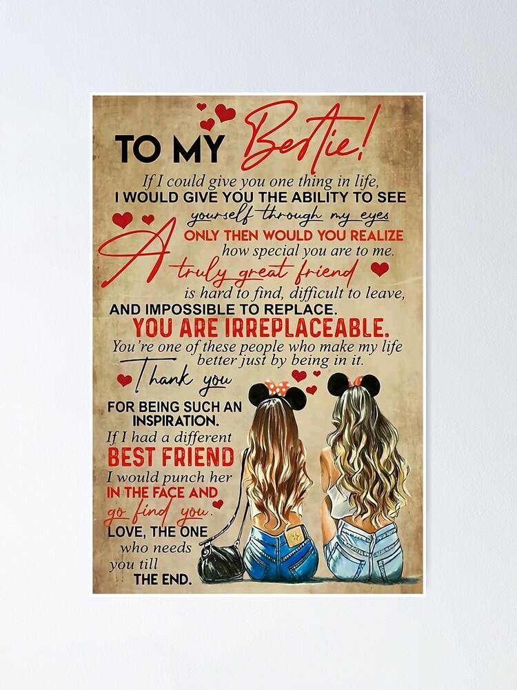  To My Girl Best Friend Meaning Quotes Birthday Poster By BrennaEirlys 