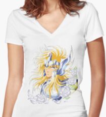 Saint Seiya Hyoga Women's Fitted V-Neck T-Shirt