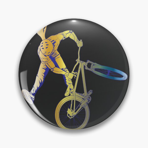 Item preview, Slopestyle biking in gold and chrome color designed and sold by artOfCal013.