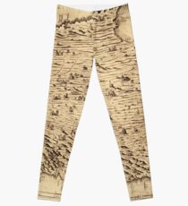 Map Of Majorca 1683 Leggings