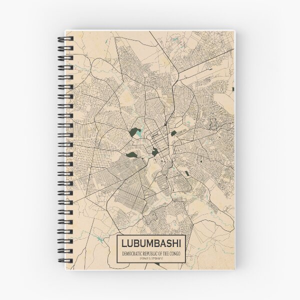 Item preview, Lubumbashi City Map of DR Congo Vintage - Vintage designed and sold by deMAP.