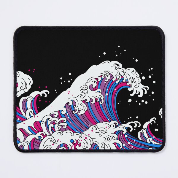 Item preview, Long Japanese Bi Wave. Bisexual Pride designed and sold by Subtle Pride Shop.