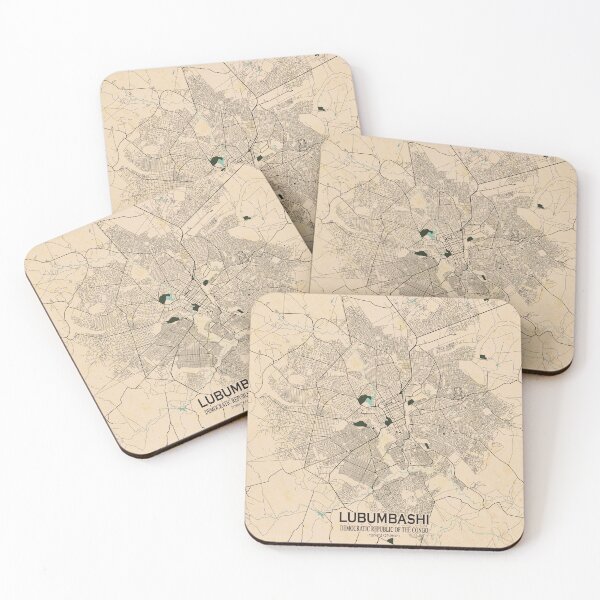 Item preview, Lubumbashi City Map of DR Congo Vintage - Vintage designed and sold by deMAP.