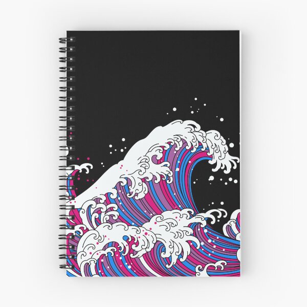Item preview, Long Japanese Bi Wave. Bisexual Pride designed and sold by Subtle Pride Shop.