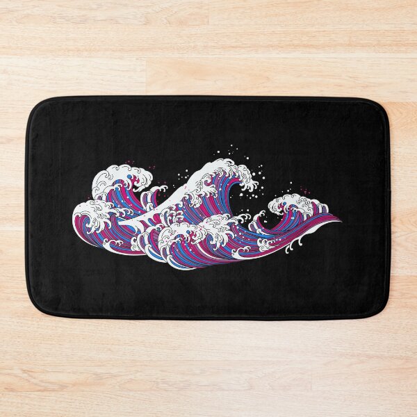 Item preview, Long Japanese Bi Wave. Bisexual Pride designed and sold by Subtle Pride Shop.