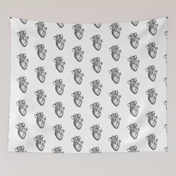 Item preview, Crowned love in black and white (black and white) designed and sold by Madame Memento.
