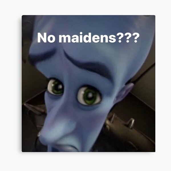 "no maidens elden ring meme" Canvas Print for Sale by kamilesz Redbubble