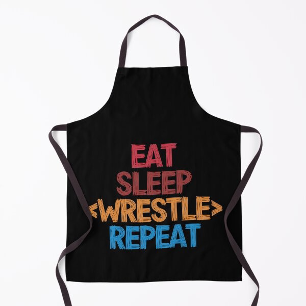 Item preview, Eat Sleep Wrestle Repeat - Funny Retro Vintage Colors Typography Satire designed and sold by FunnyHomeQuotes.