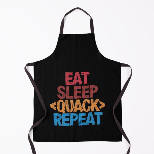 Item preview, Eat Sleep Quack Repeat - Funny Retro Vintage Colors Typography Satire designed and sold by FunnyHomeQuotes.