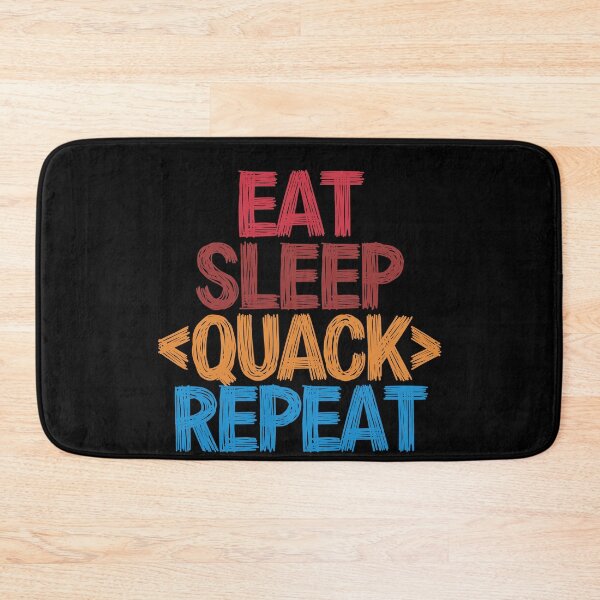 Item preview, Eat Sleep Quack Repeat - Funny Retro Vintage Colors Typography Satire designed and sold by FunnyHomeQuotes.