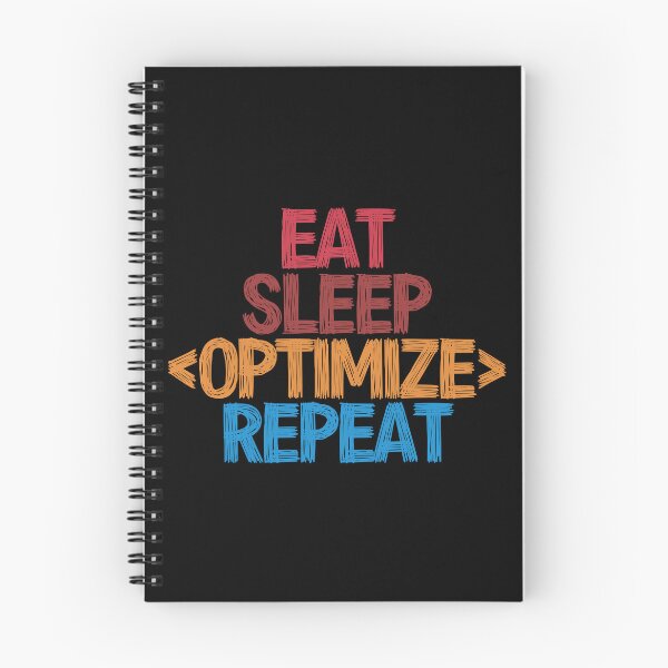Item preview, Eat Sleep Optimize Repeat - Funny Retro Vintage Colors Typography Satire designed and sold by FunnyHomeQuotes.