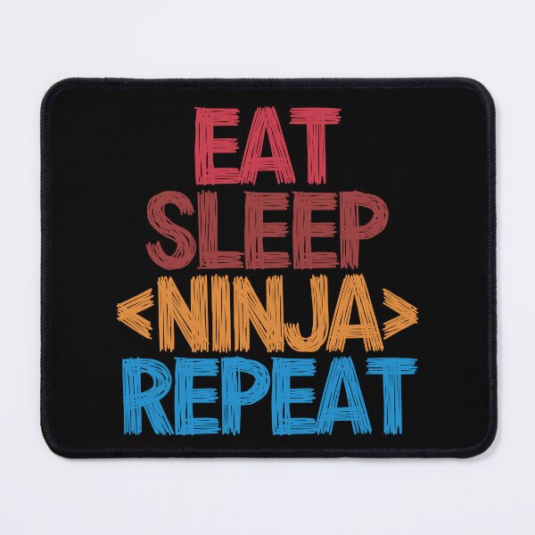 Item preview, Eat Sleep Ninja Repeat - Funny Retro Vintage Colors Typography Satire designed and sold by FunnyHomeQuotes.