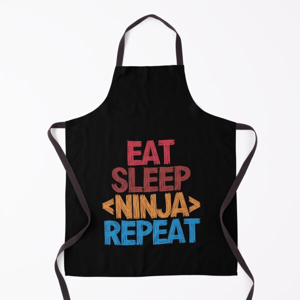 Item preview, Eat Sleep Ninja Repeat - Funny Retro Vintage Colors Typography Satire designed and sold by FunnyHomeQuotes.