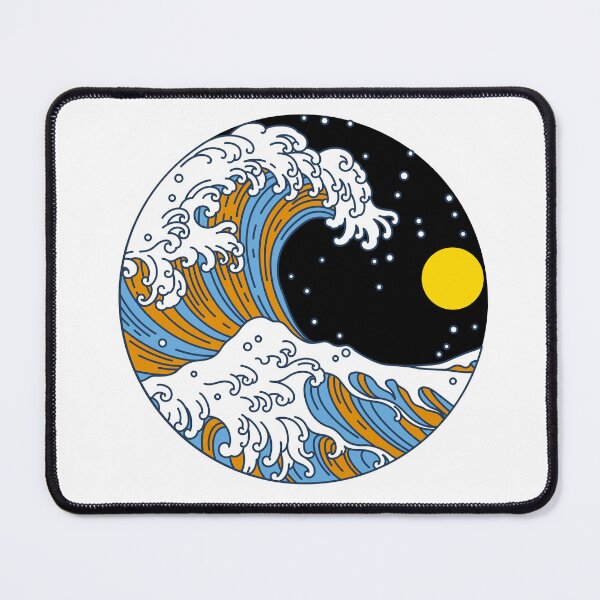 Item preview, Circular Japanese Aro Ace Wave. Aroace Pride designed and sold by Subtle Pride Shop.