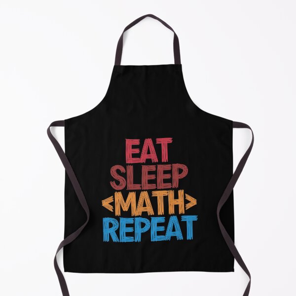 Item preview, Eat Sleep Math Repeat - Funny Retro Vintage Colors Typography Satire designed and sold by FunnyHomeQuotes.