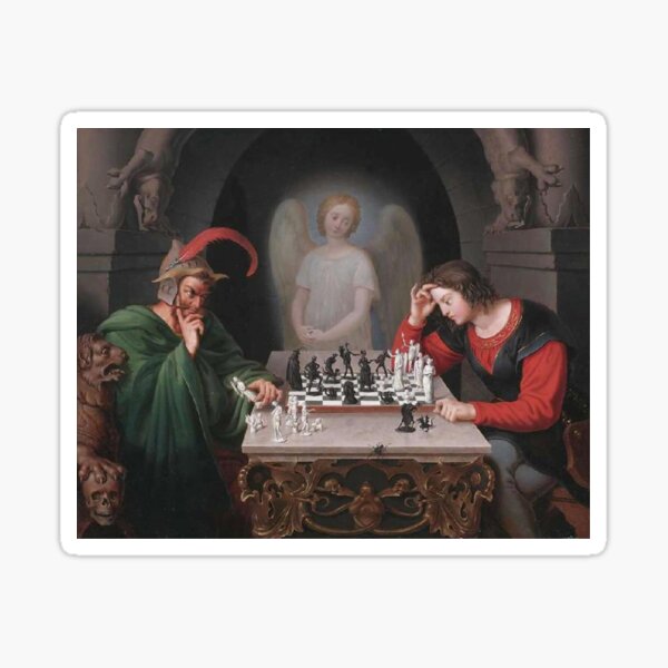 Item preview, Checkmate by Friedrich Moritz August Retzsch - Vintage Art designed and sold by RickE.