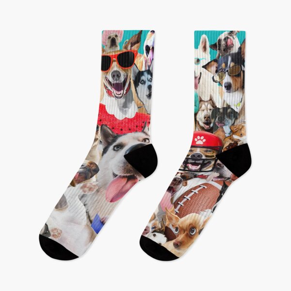 Item preview, Funny Silly Dogs Domestic Home Pets Friends Hilarious Expressions Collage Animal Pattern designed and sold by Cawaiico.