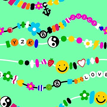 Y2K 2000s 90s Fashion Necklace Smiley Face Handmade Charm Bracelet Backpack  for Sale by faiiryliite