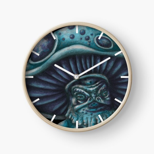 Little Blue Mushroom Creature Clock