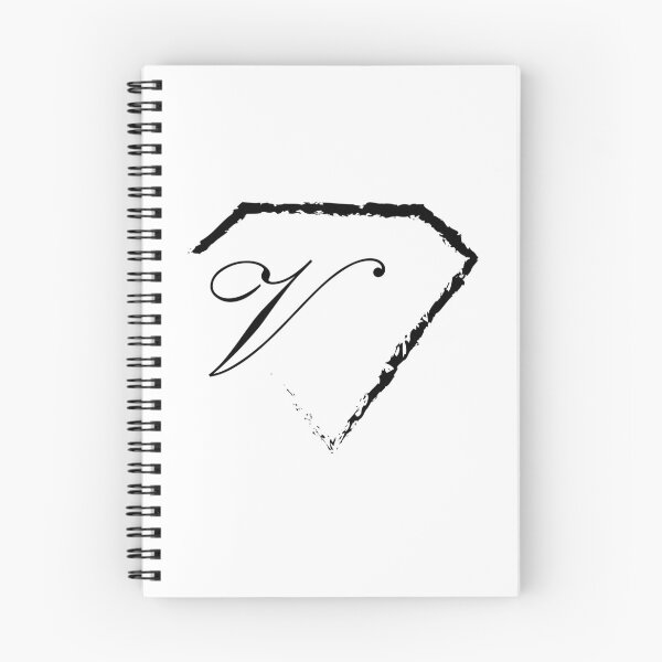 Artikelvorschau, V-Buchstabe-Monogramm-Anfangsdiamantschwarzes entworfen und verkauft von mixtape80.
