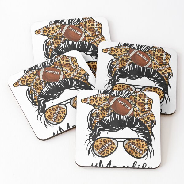 Item preview, Football Mom Life Messy Bun Mothers Day Leopard Football Mom  designed and sold by SethFrancis37.