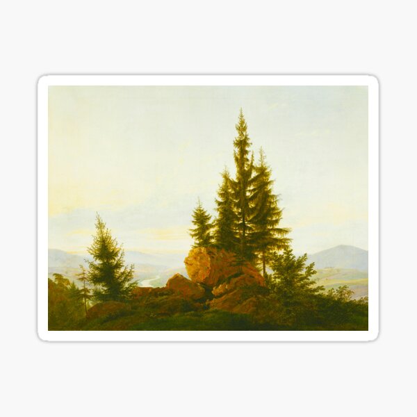 Artikel-Vorschau von HD Caspar David Friedrich - View of the Elbe Valley 1807, designt und verkauft von gologodesigns.