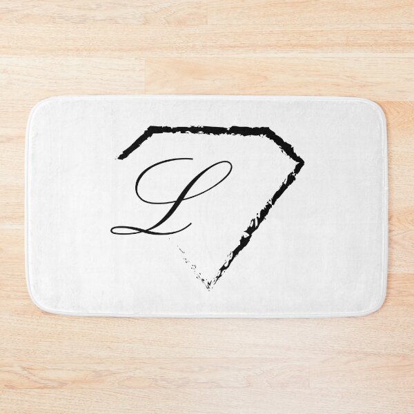 Item preview, L letter monogram initial diamond black designed and sold by mixtape80.