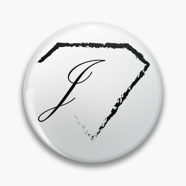 Item preview, J letter monogram initial diamond black designed and sold by mixtape80.
