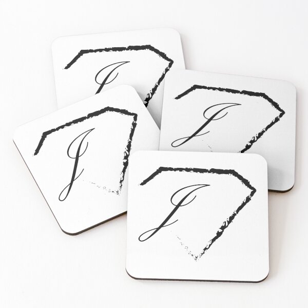 Item preview, J letter monogram initial diamond black designed and sold by mixtape80.
