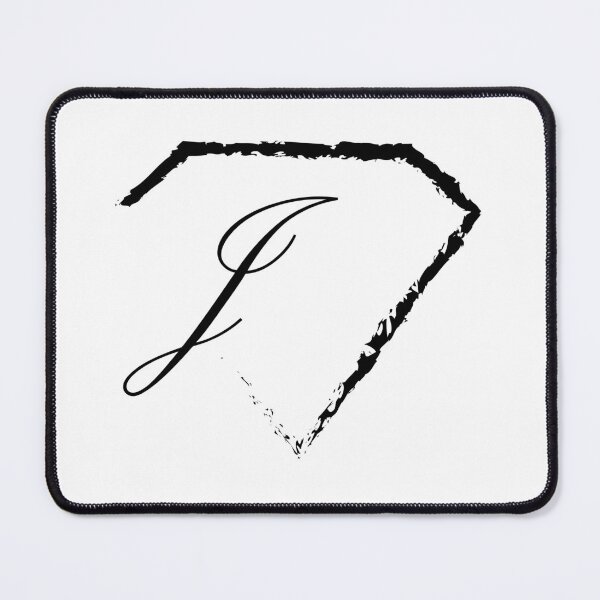 Item preview, J letter monogram initial diamond black designed and sold by mixtape80.