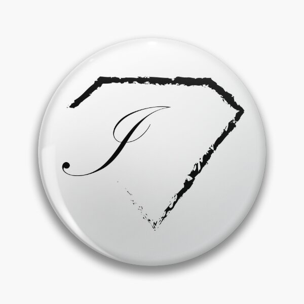 Item preview, I letter monogram initial diamond black designed and sold by mixtape80.