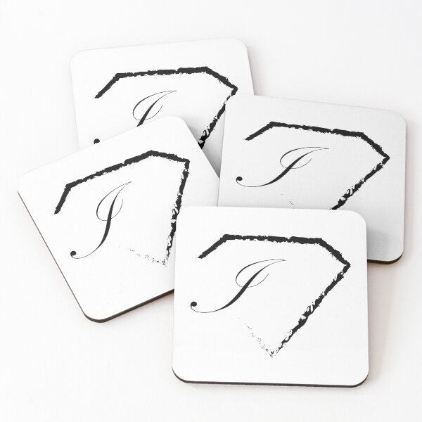 Item preview, I letter monogram initial diamond black designed and sold by mixtape80.
