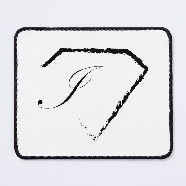 Item preview, I letter monogram initial diamond black designed and sold by mixtape80.
