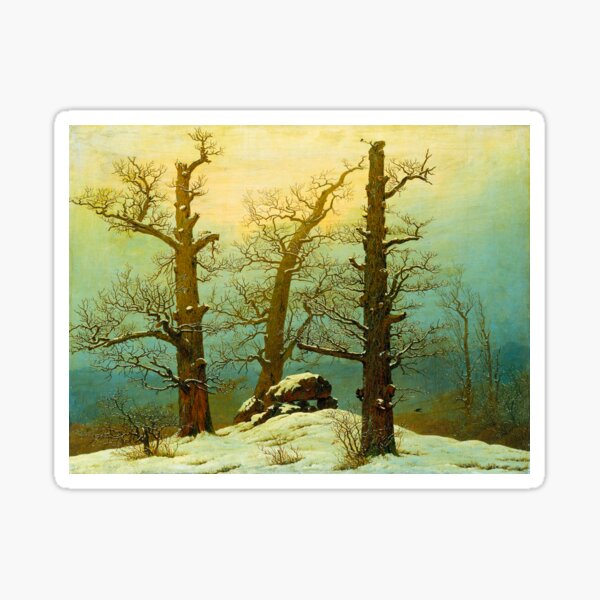 Artikel-Vorschau von HD Caspar David Friedrich - Cairn in Snow 1807, designt und verkauft von gologodesigns.