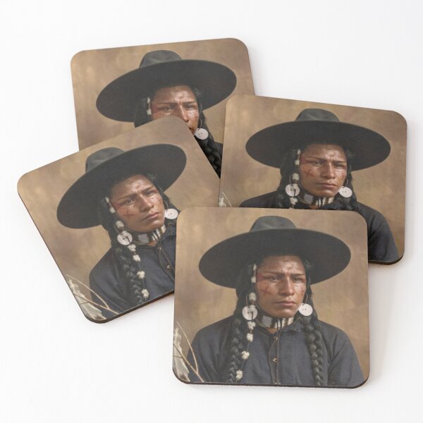 Item preview, Portrait of a Wasco youth of the Confederated Tribes of Warm Springs, Oregon in 1903 designed and sold by Sanna Dullaway.