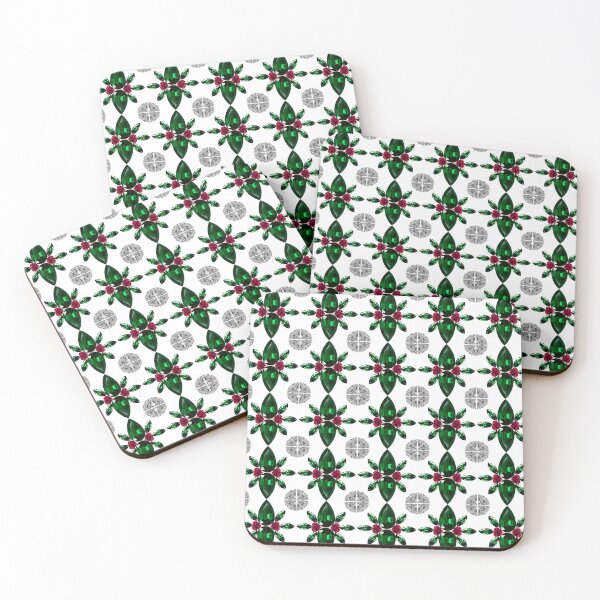 Item preview, Emerald Ruby Diamond Gemstone Art Red Green designed and sold by DigitalGemArt.