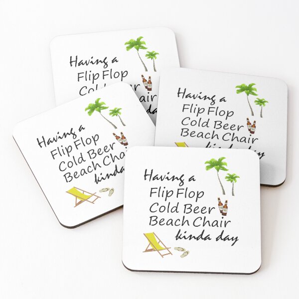 Item preview, Beach Vacation Pool Party Flip Flops and Beer designed and sold by MyJojoBean.