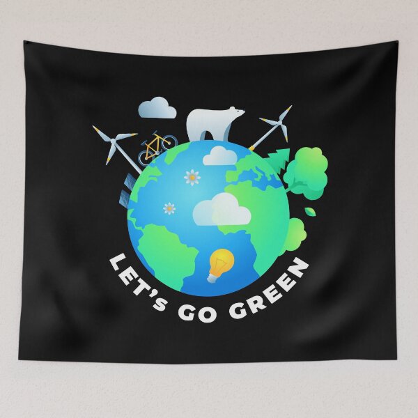 Item preview, Go Green Love Planet Earth designed and sold by NestaReign.