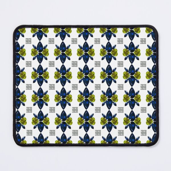 Item preview, Sapphire Citrine Diamond Gemstone Art Yellow Blue designed and sold by DigitalGemArt.
