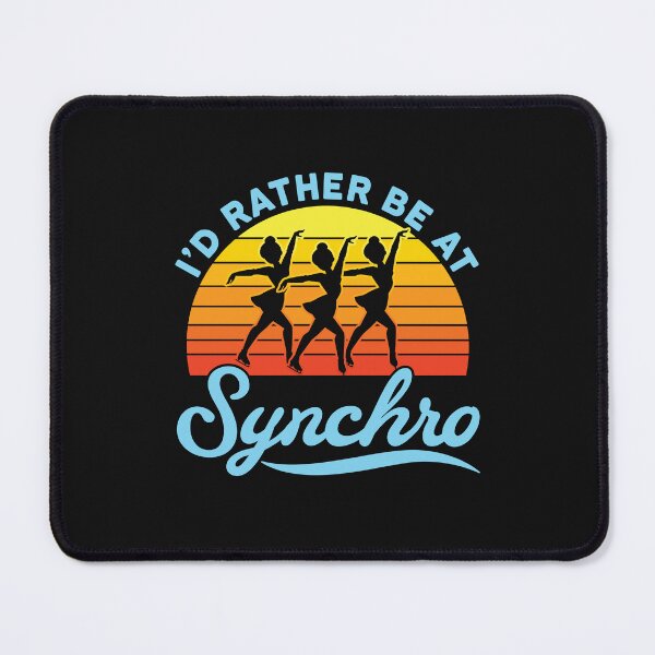 Item preview, Synchronized Skating Skater Retro I'd Rather Be At Synchro designed and sold by jaygo.