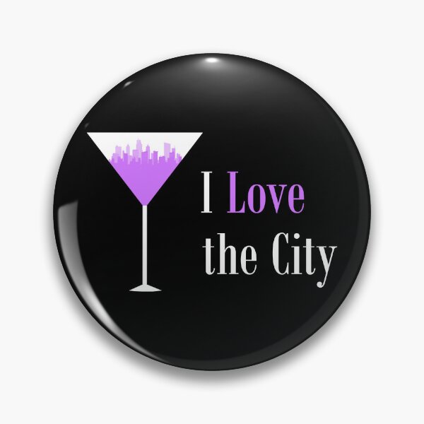 Item preview, I Love the City Purple Cityscape Martini Glass designed and sold by BrianSmith84.