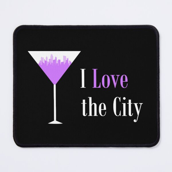 Item preview, I Love the City Purple Cityscape Martini Glass designed and sold by BrianSmith84.